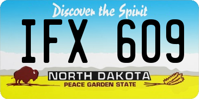 ND license plate IFX609