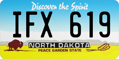 ND license plate IFX619
