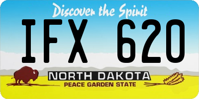 ND license plate IFX620