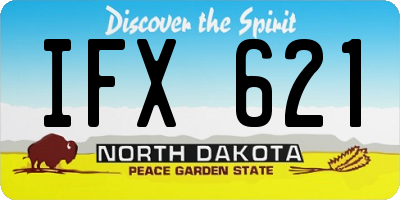 ND license plate IFX621