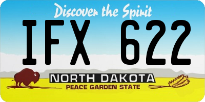 ND license plate IFX622