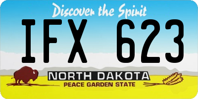 ND license plate IFX623