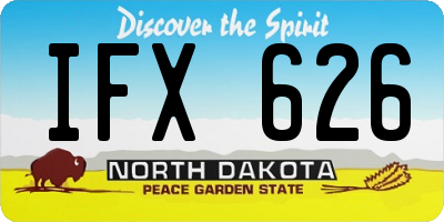 ND license plate IFX626