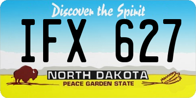 ND license plate IFX627