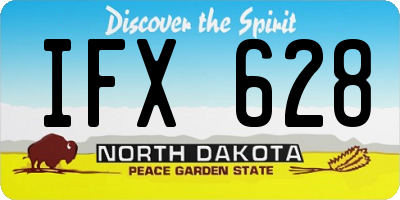 ND license plate IFX628