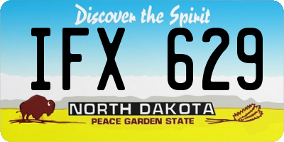 ND license plate IFX629
