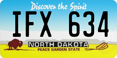 ND license plate IFX634