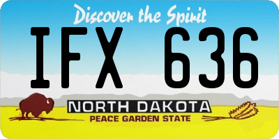 ND license plate IFX636