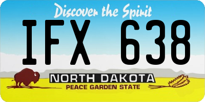 ND license plate IFX638