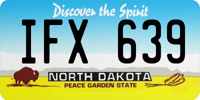 ND license plate IFX639