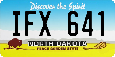 ND license plate IFX641