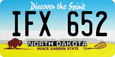 ND license plate IFX652