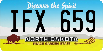 ND license plate IFX659