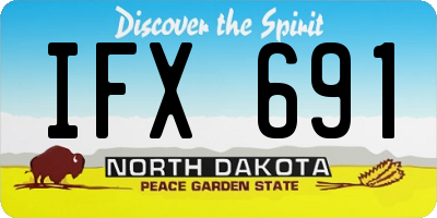 ND license plate IFX691