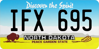 ND license plate IFX695