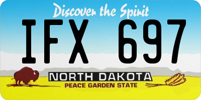 ND license plate IFX697