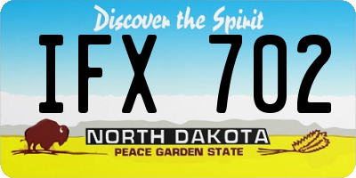 ND license plate IFX702