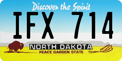 ND license plate IFX714