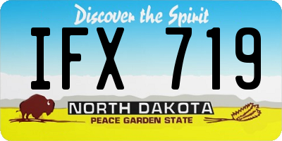 ND license plate IFX719