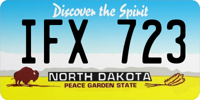 ND license plate IFX723
