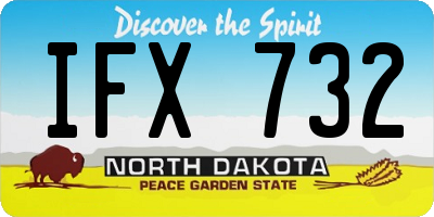 ND license plate IFX732