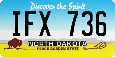 ND license plate IFX736