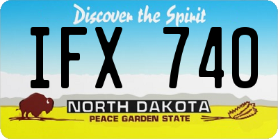 ND license plate IFX740