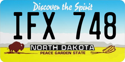 ND license plate IFX748