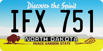 ND license plate IFX751