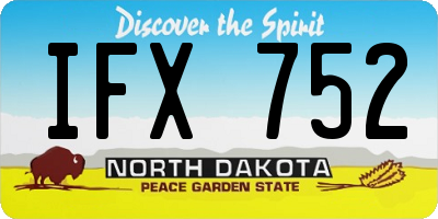 ND license plate IFX752