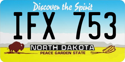 ND license plate IFX753