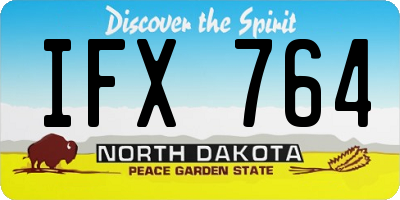 ND license plate IFX764