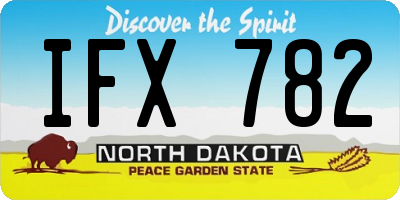 ND license plate IFX782