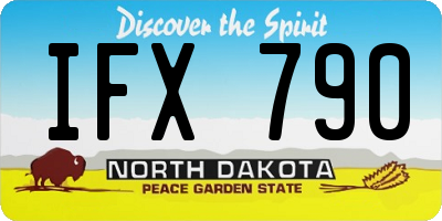 ND license plate IFX790