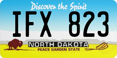 ND license plate IFX823