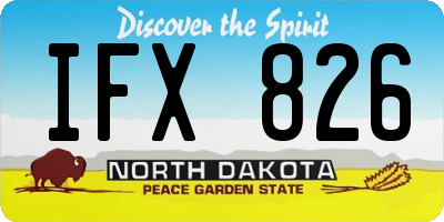 ND license plate IFX826