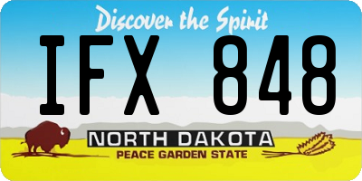 ND license plate IFX848