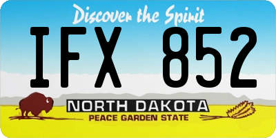 ND license plate IFX852
