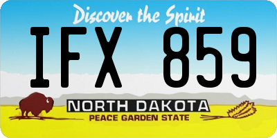 ND license plate IFX859
