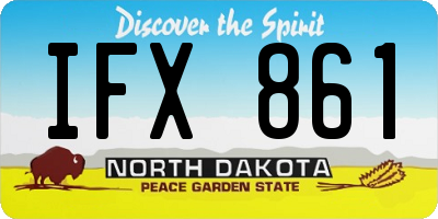 ND license plate IFX861