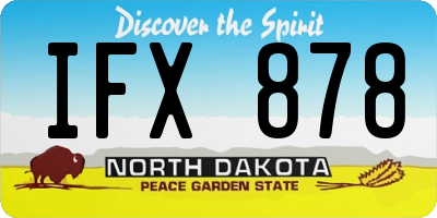 ND license plate IFX878