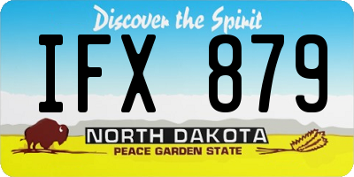 ND license plate IFX879