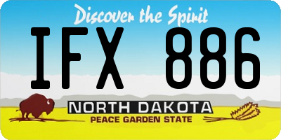 ND license plate IFX886