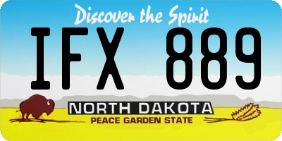 ND license plate IFX889
