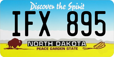 ND license plate IFX895