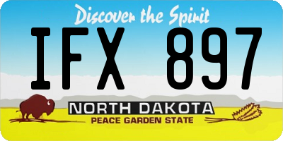 ND license plate IFX897