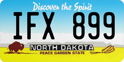 ND license plate IFX899