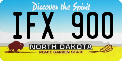 ND license plate IFX900