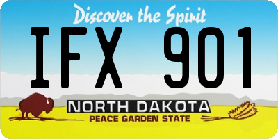 ND license plate IFX901