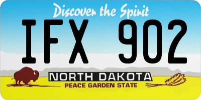 ND license plate IFX902